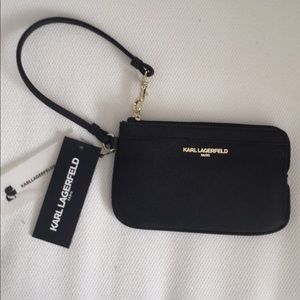 Karl Lagerfeld Black Wristlet NWT